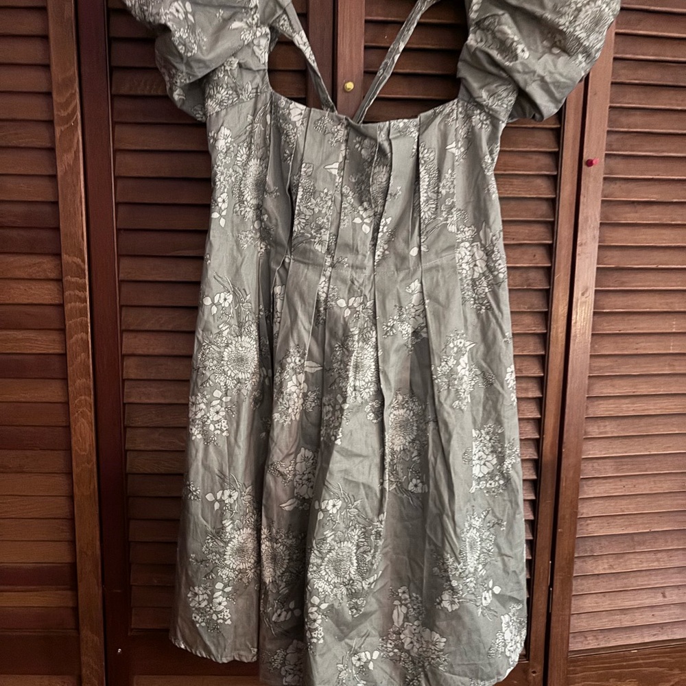 Altar'd State Green Floral Dress